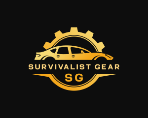 Car Gear Mechanic logo design