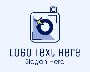 Photograph - Camera Sparkle Flash logo design