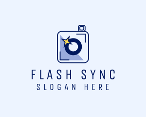 Camera Sparkle Flash  logo design