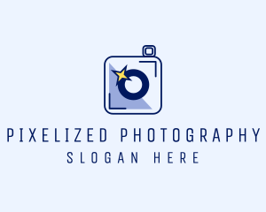 Camera Sparkle Flash  logo design