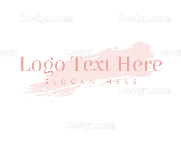 Feminine Cosmetic Brush Logo