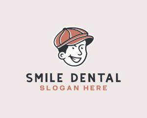 Smiling Retro Boy logo design