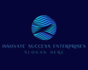 Wave Line Sphere Corporate logo design