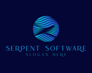 Wave Line Sphere Corporate logo design