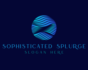 Wave Line Sphere Corporate logo design