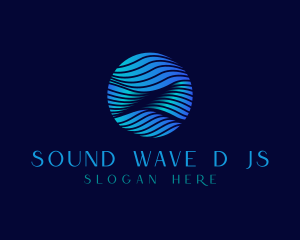 Wave Line Sphere Corporate logo design