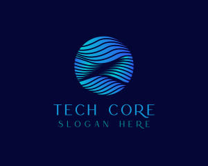 Wave Line Sphere Corporate logo design