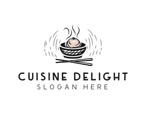 Dim sum Food Restaurant logo design