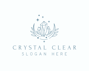 Nature Moon Crystals logo design