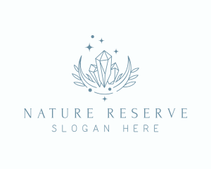 Nature Moon Crystals logo design