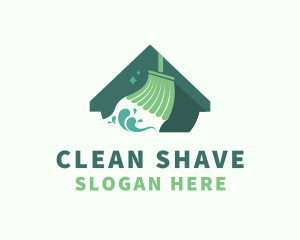 Housekeeper Mop Cleaning logo design