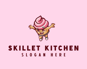 Cupcake Icing Dessert logo design