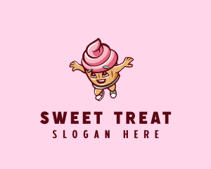 Cupcake Icing Dessert logo design