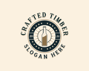 Hipster Liquor Pub logo design