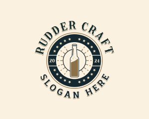 Hipster Liquor Pub logo design