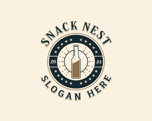 Hipster Liquor Pub logo design