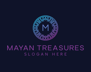 Intricate Mayan Maze  logo design