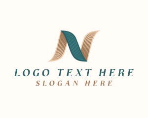 Stylish Wedding Planner Letter N logo