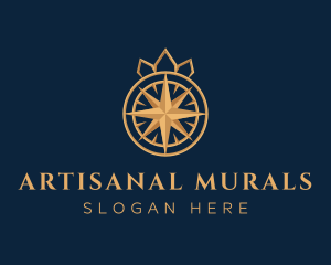 Premium Compass Crown logo design