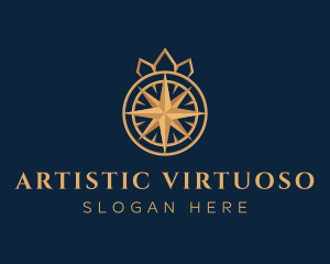 Premium Compass Crown logo design