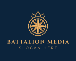 Premium Compass Crown logo design