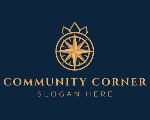 Premium Compass Crown logo design