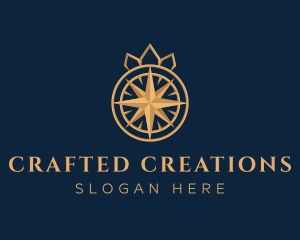 Premium Compass Crown logo design