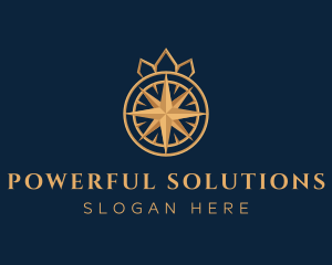 Premium Compass Crown logo design