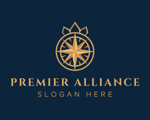 Premium Compass Crown logo design