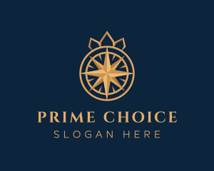 Premium Compass Crown logo design