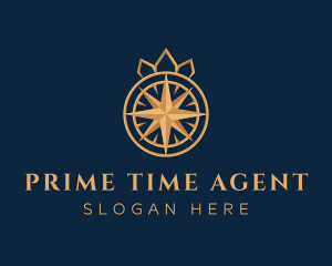 Premium Compass Crown logo design