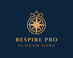 Premium Compass Crown logo design