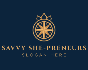 Premium Compass Crown logo design