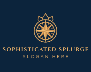 Premium Compass Crown logo design