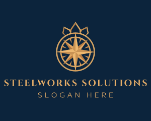 Premium Compass Crown logo design