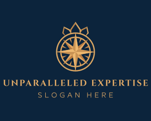 Premium Compass Crown logo design