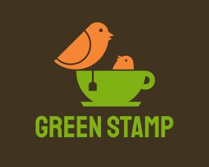 Pigeon Green Tea  logo design