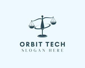 Legal Scale Orbit logo design