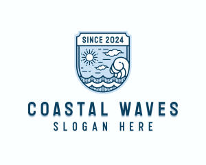 Surfer Ocean Tide logo design