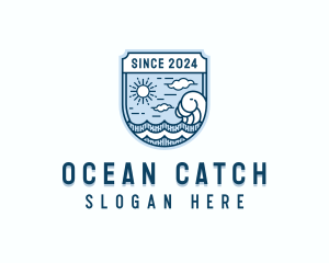 Surfer Ocean Tide logo design