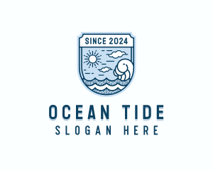 Surfer Ocean Tide logo design