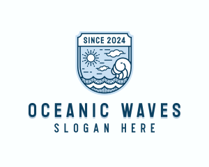 Surfer Ocean Tide logo design