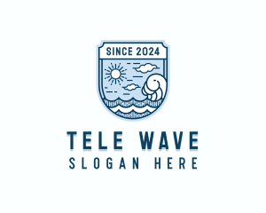 Surfer Ocean Tide logo design