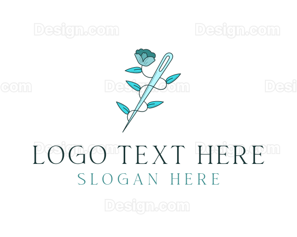 Floral Needle Alteration Logo