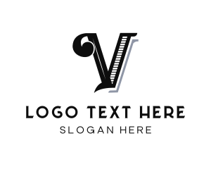 Luxury Fashion Boutique Letter V logo