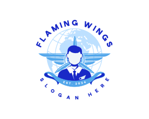 Global Flight Steward logo design