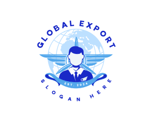 Global Flight Steward logo design