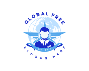 Global Flight Steward logo design