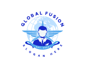 Global Flight Steward logo design