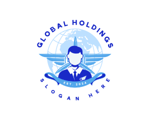 Global Flight Steward logo design